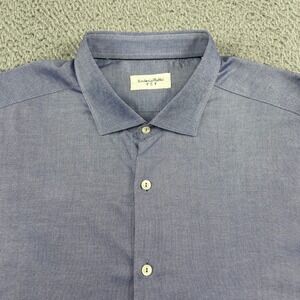 Tintoria Mattei Shirt Men 42 Blue 16.5 Button Front Dress Office Business Casual